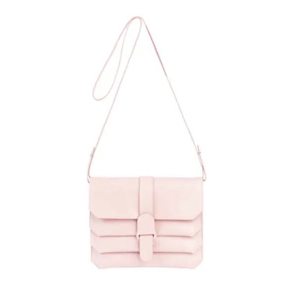 Senreve Blush Pink Leather Pebbled Crossbody Bag - Picture 2 of 14